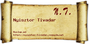 Nyisztor Tivadar névjegykártya