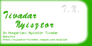 tivadar nyisztor business card
